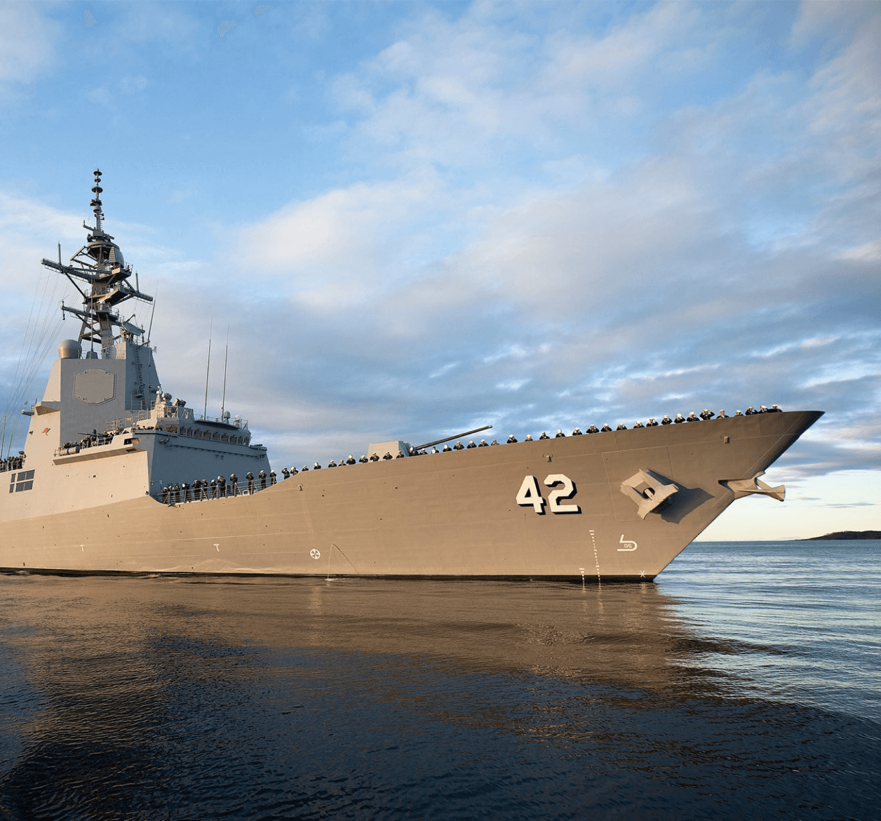 Royal Australian Navy vessel at sea